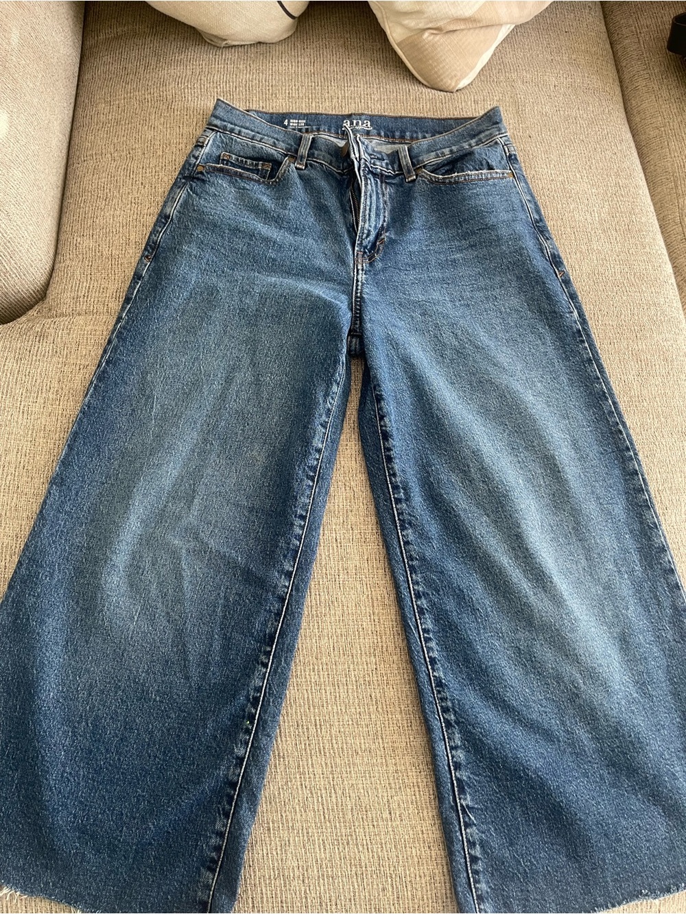 a.n.a Wide Leg Dark Blue Denim Jeans